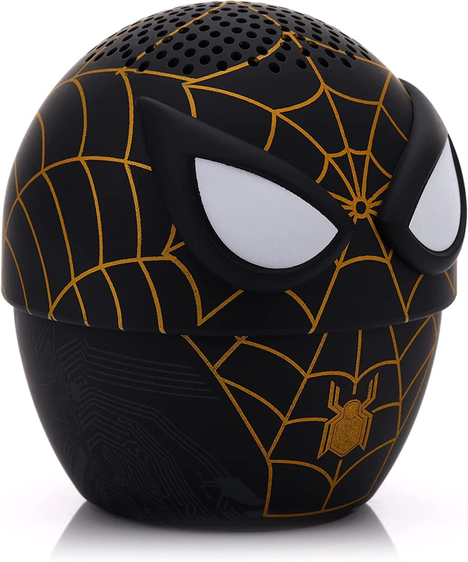 Bitty Boomers Marvel Spider-Man front view shows mini speaker design for on-the-go listening