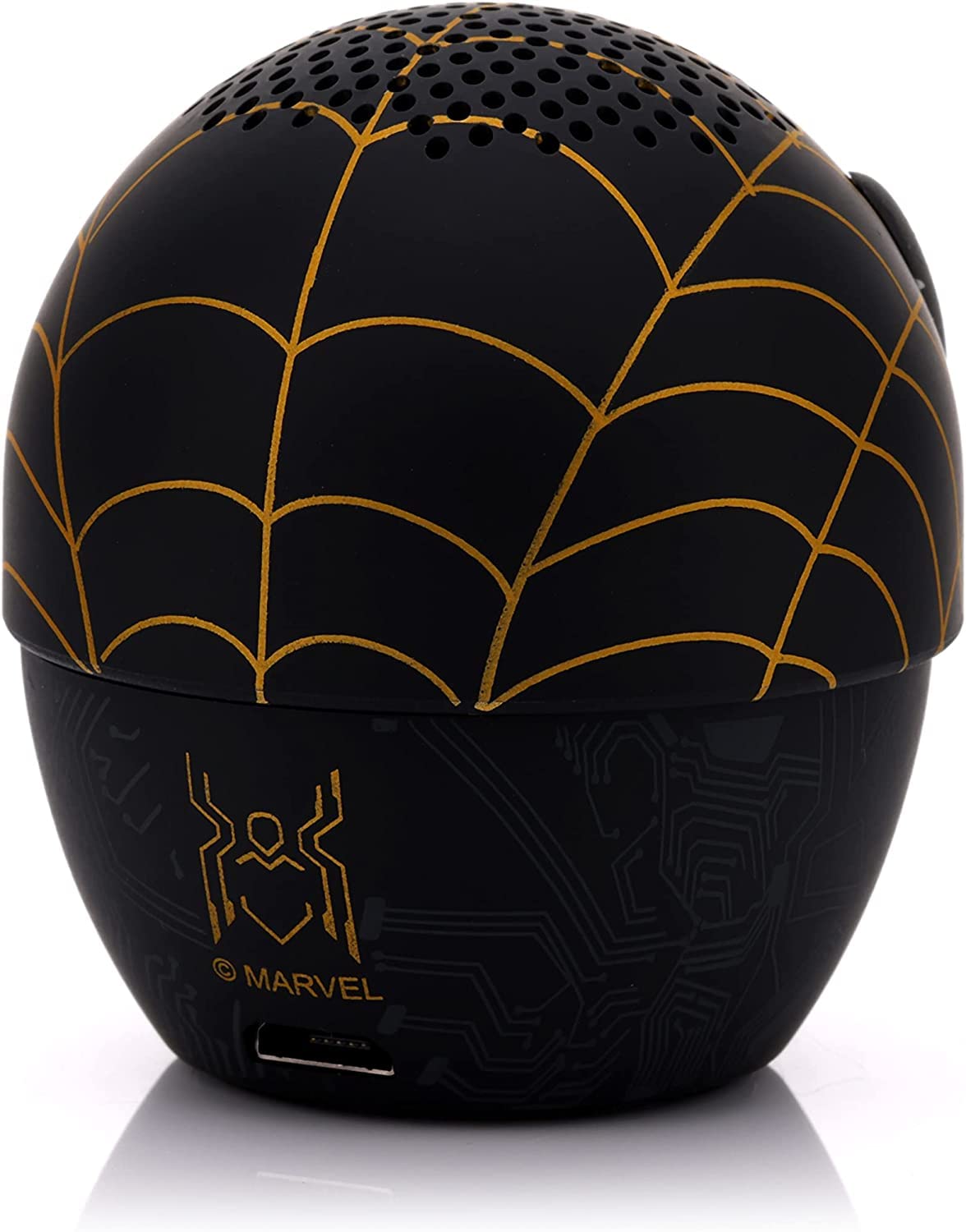 Bitty Boomers Marvel Spider-Man in-hand shot demonstrates ultra-compact travel speaker