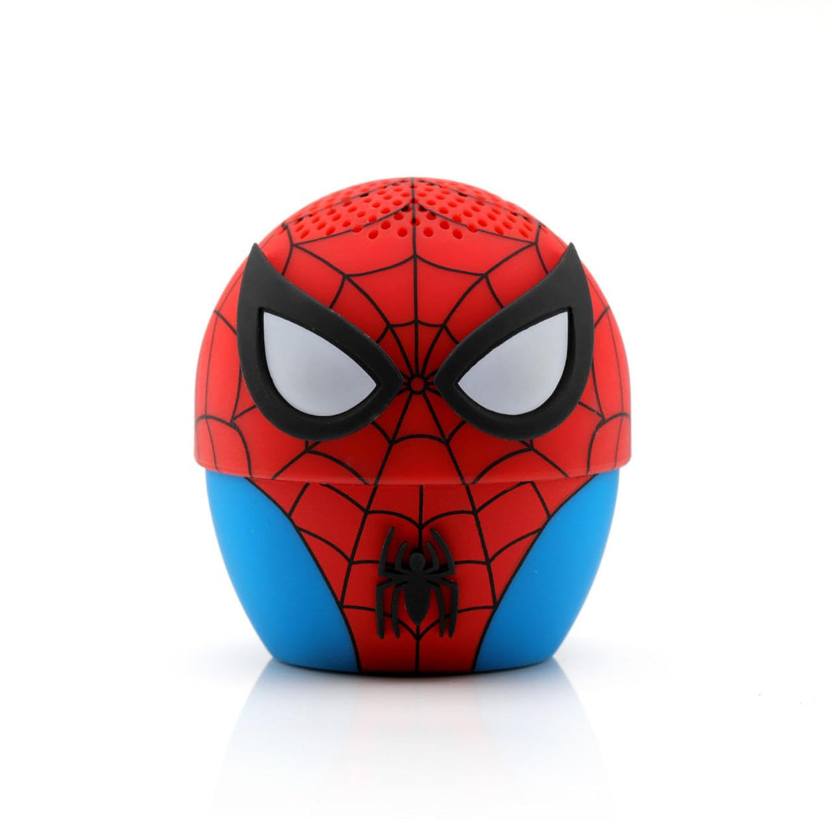 Bitty Boomers Spider-Man mini speaker packaging, ready for gifting with micro USB charging.