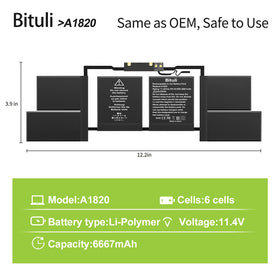 Bituli A1820 connector close-up demonstrating correct fit for MacBook Pro A1707