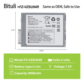 Bituli battery label detail with voltage and capacity for confidence