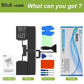 Bituli battery lifestyle desk setup showing installed battery for everyday laptop use