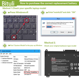 Bituli HT03XL installed in HP Pavilion 15 delivering restored runtime