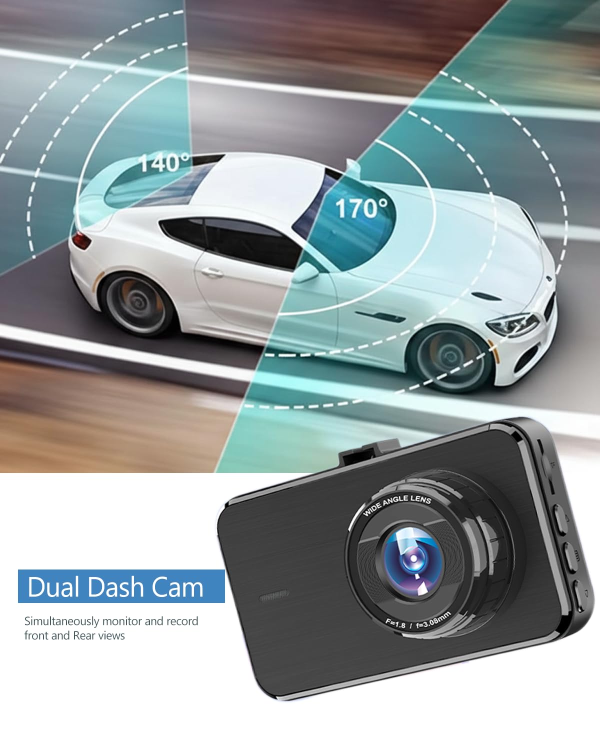 BIUONE G-sensor detects impacts and locks important footage automatically.