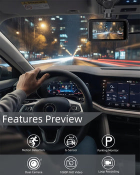Biuone dash cam rear camera waterproof for all-weather use