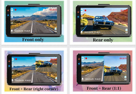 Biuone dash cam capturing night driving with improved visibility for safer footage