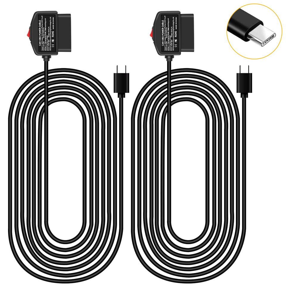 Biuone OBD power cable with dashcam Type-C port for 24/7 surveillance