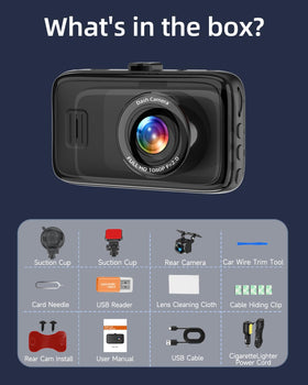 Biuone dash cam next to credit card for compact size and scale advantage