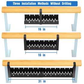 BIWIST extendable 31inch tray showing length adjustment