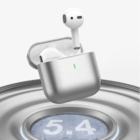 Biyoso charging case open showing earbuds and USB-C port for fast charging
