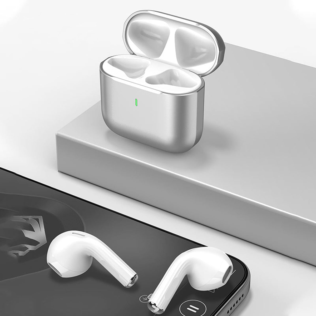 Biyoso close-up of earbud stem texture for improved grip and touch control