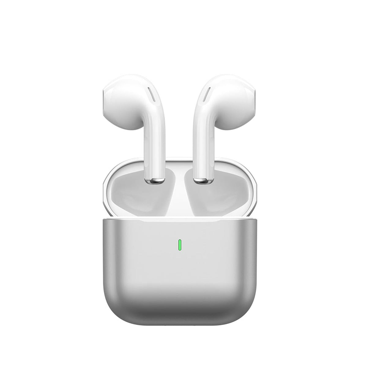 Biyoso front view of earbuds highlighting sleek design and easy pairing