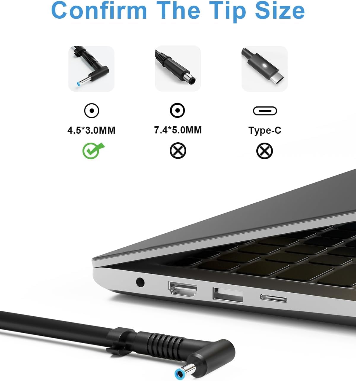 BIYTC 150W charger cord extended to 6.5 feet for flexible setup
