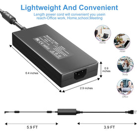 BIYTC 180W charger in use with MSI gaming laptops.
