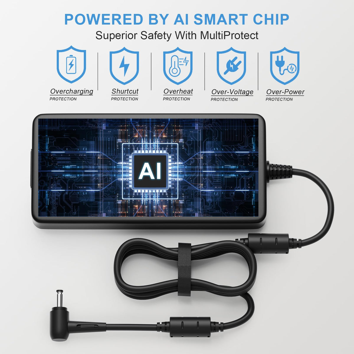 BIYTC 180W travel-friendly charger shows a compact design for portability.
