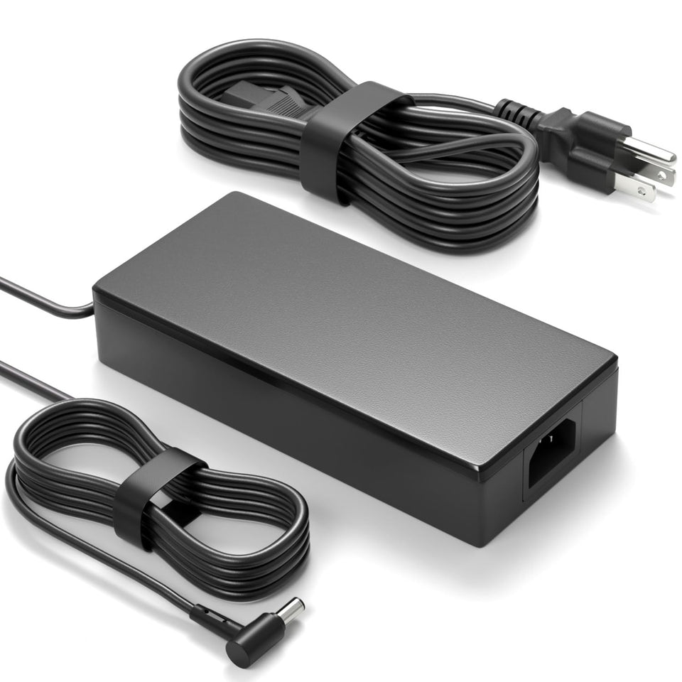 BIYTC 280W charger beside ASUS ROG Strix laptop for reliable charging.