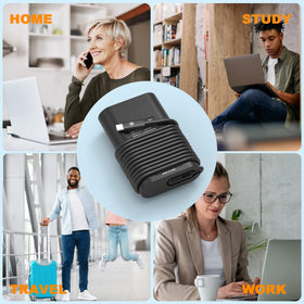 BJDUYLBJ Portable charger on desk enhances workspace organization.