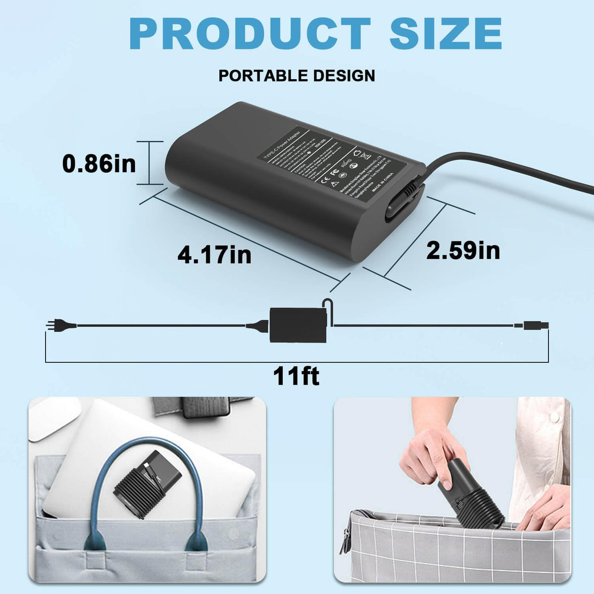 BJDUYLBJ XPS 13 USB-C charger, fast charging for compact laptops.