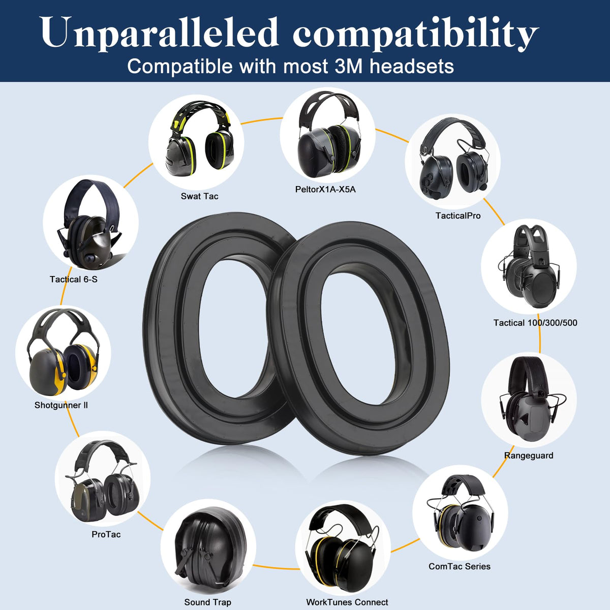 BJKing easy-installation gel ear pads with simple base swap