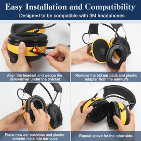 BJKing gel ear pads with three-side groove design reduce pressure during wear