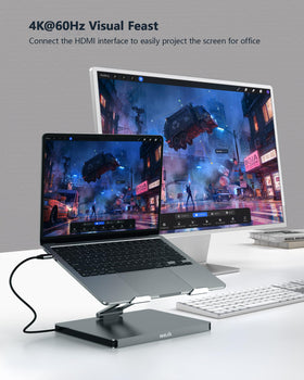 BKELHS with HDMI connected to monitor enabling 4K@60Hz external display