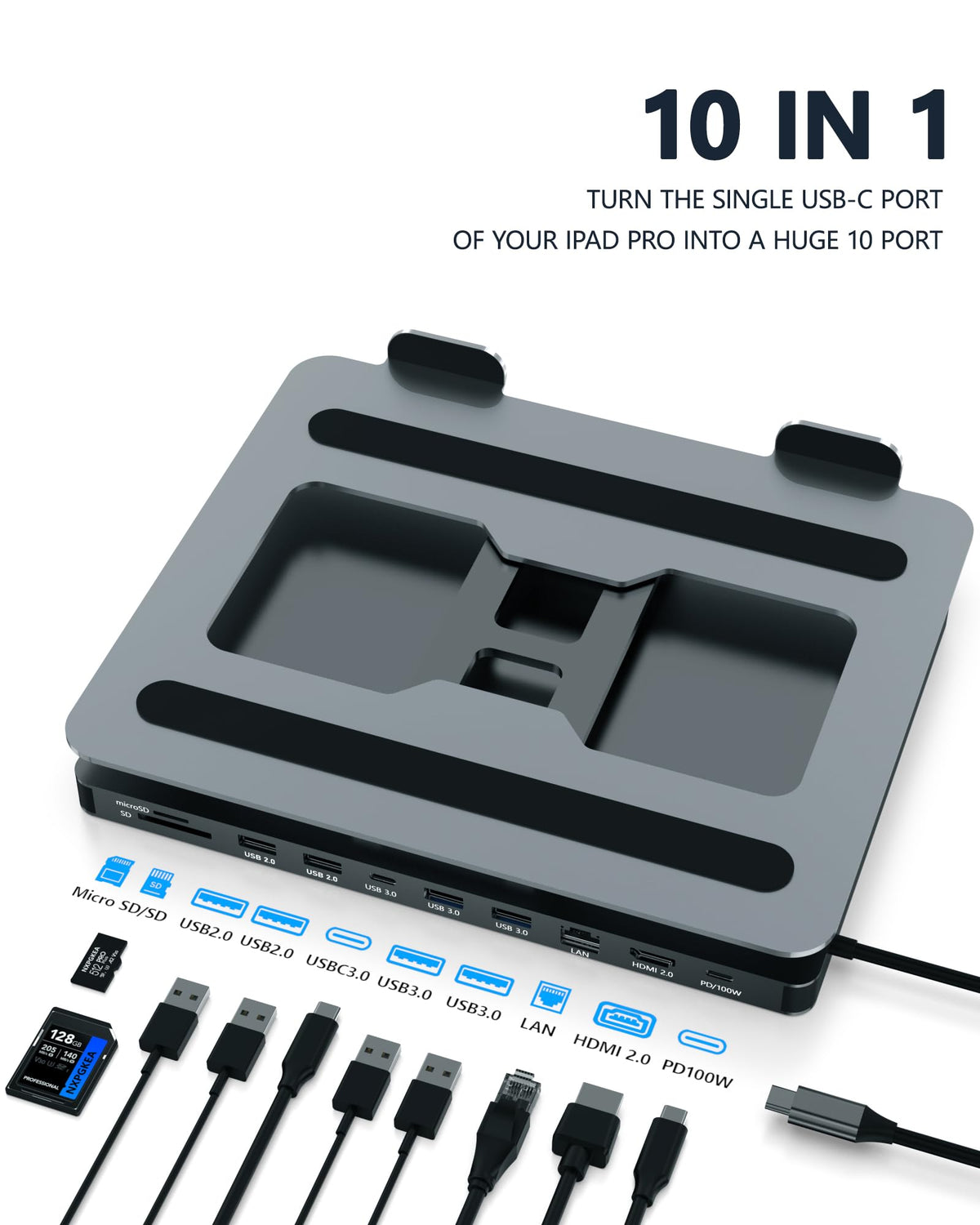 BKELHS close-up of USB and USB-C ports for fast peripheral connections