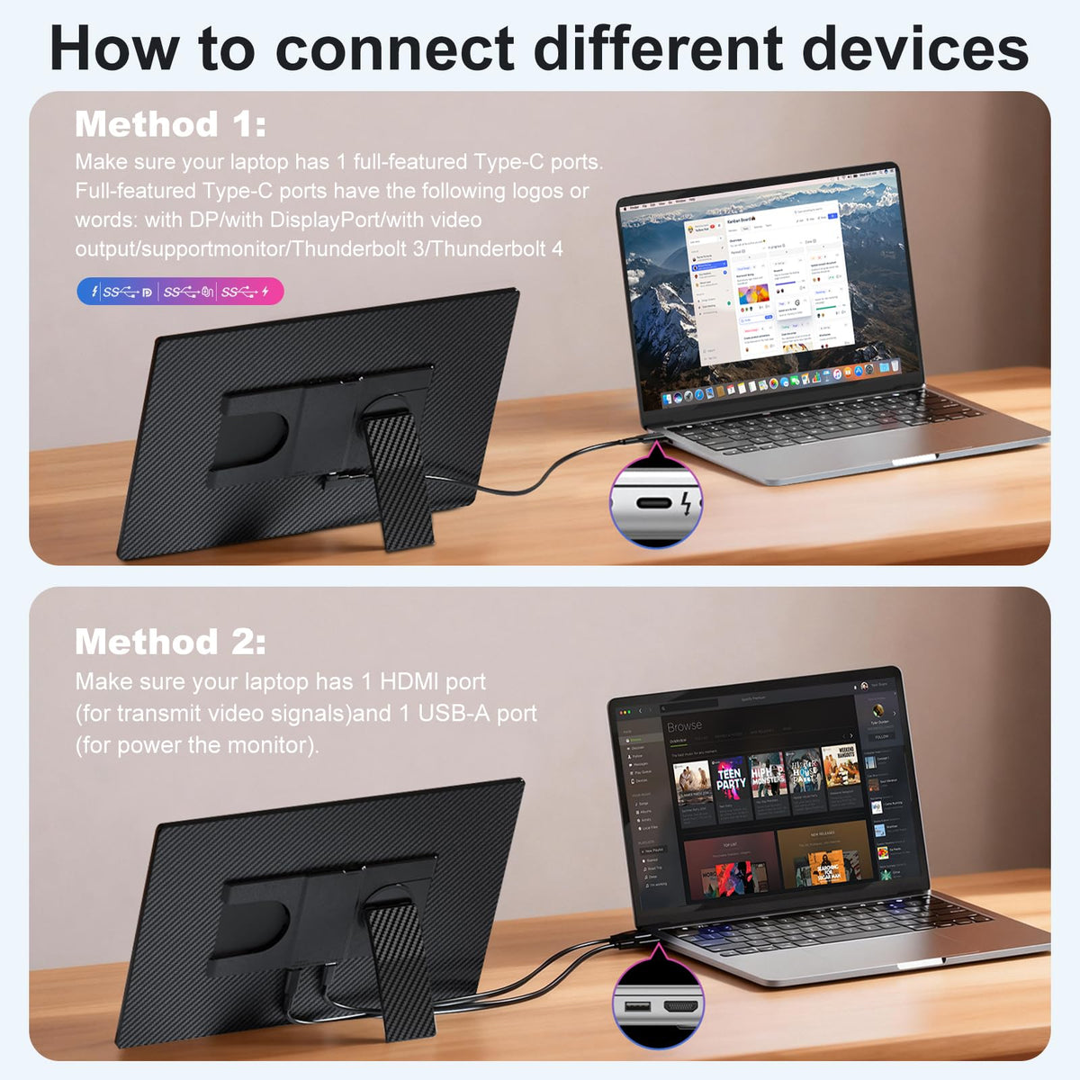 BKVOO 16:10 aspect ratio delivers spacious viewing for multitasking.