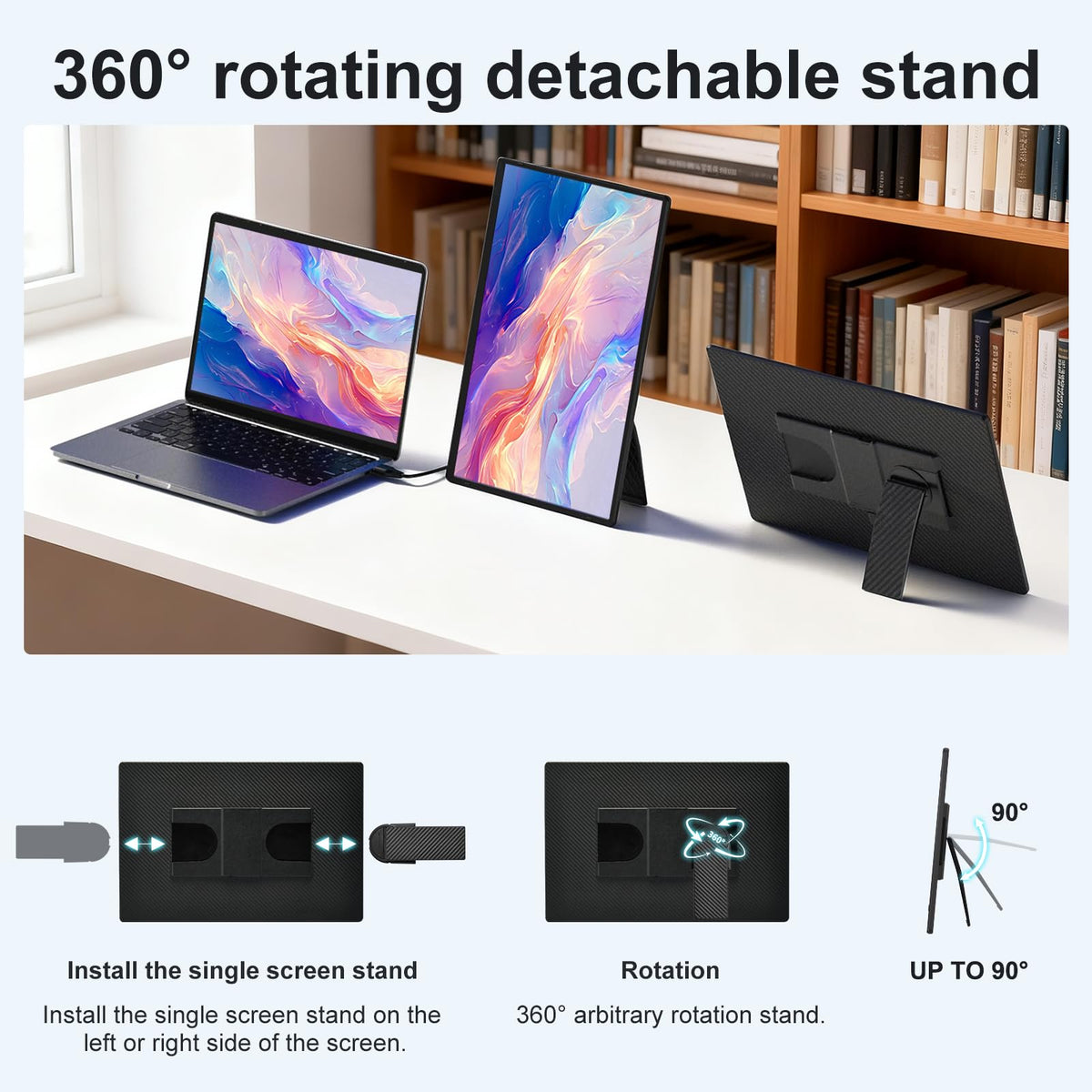 BKVOO built-in speakers provide convenient audio without headphones.