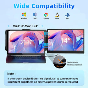 BKVOO dual-monitor setup on laptop supports remote work.
