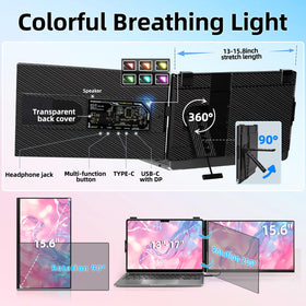 BKVOO 15.6 inch IPS panel delivers sharp colors for design.