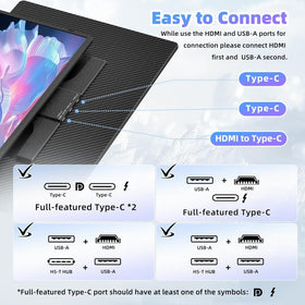 BKVOO plug-and-play USB-C and HDMI connection enables quick setup.