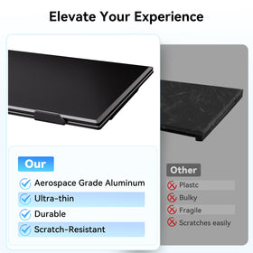 BKVOO pull-out stand provides adjustable angles for comfort.