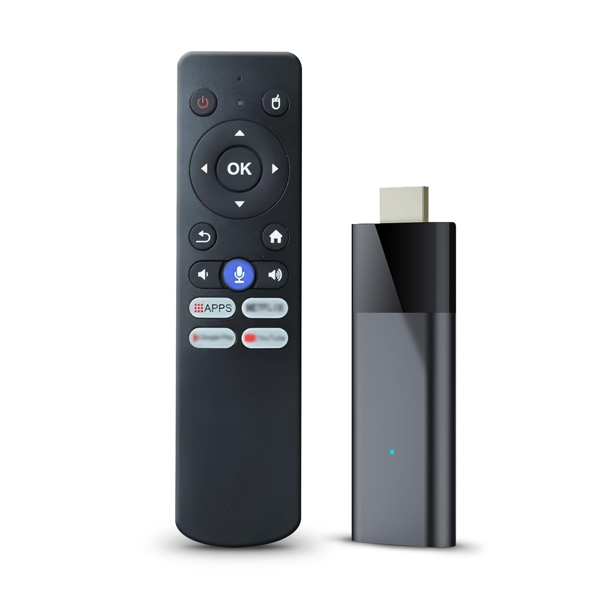 BL front view of TV stick showing compact design and easy HDMI plug benefit