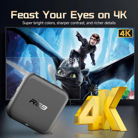 BL connected to TV via HDMI in living room showing crisp 4K display benefit