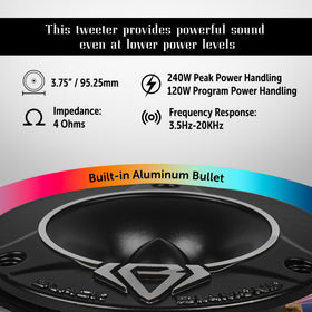 BLACK DIAMOND Dia-T1 aluminum frame and diaphragm deliver brighter tone.