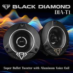 BLACK DIAMOND Dia-T1 front view highlighting aluminum frame for bright, consistent highs.