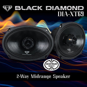 Black Diamond DIA-XT69 rear view reveals ferrite magnet for durable power handling