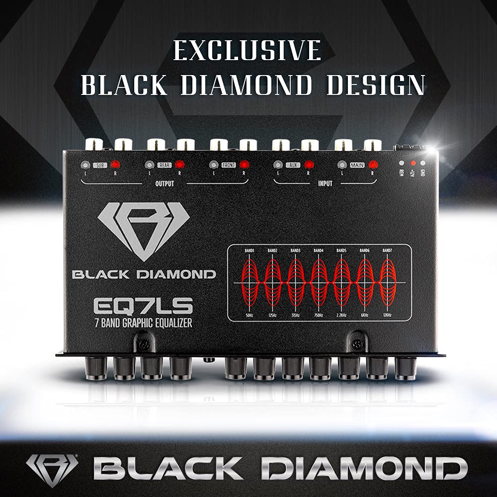 Black Diamond EQ7LS RCA input and switch selector enable flexible source connections.