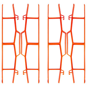 Black Duck Brand front view of four orange cord wraps for clear identification and storage