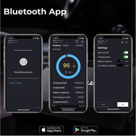 BlackboxMyCar PowerCell 8 12V car cable in use for quick charging.