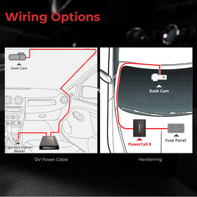 PowerCell 8 hardwiring cables enabling flexible dash cam connections.