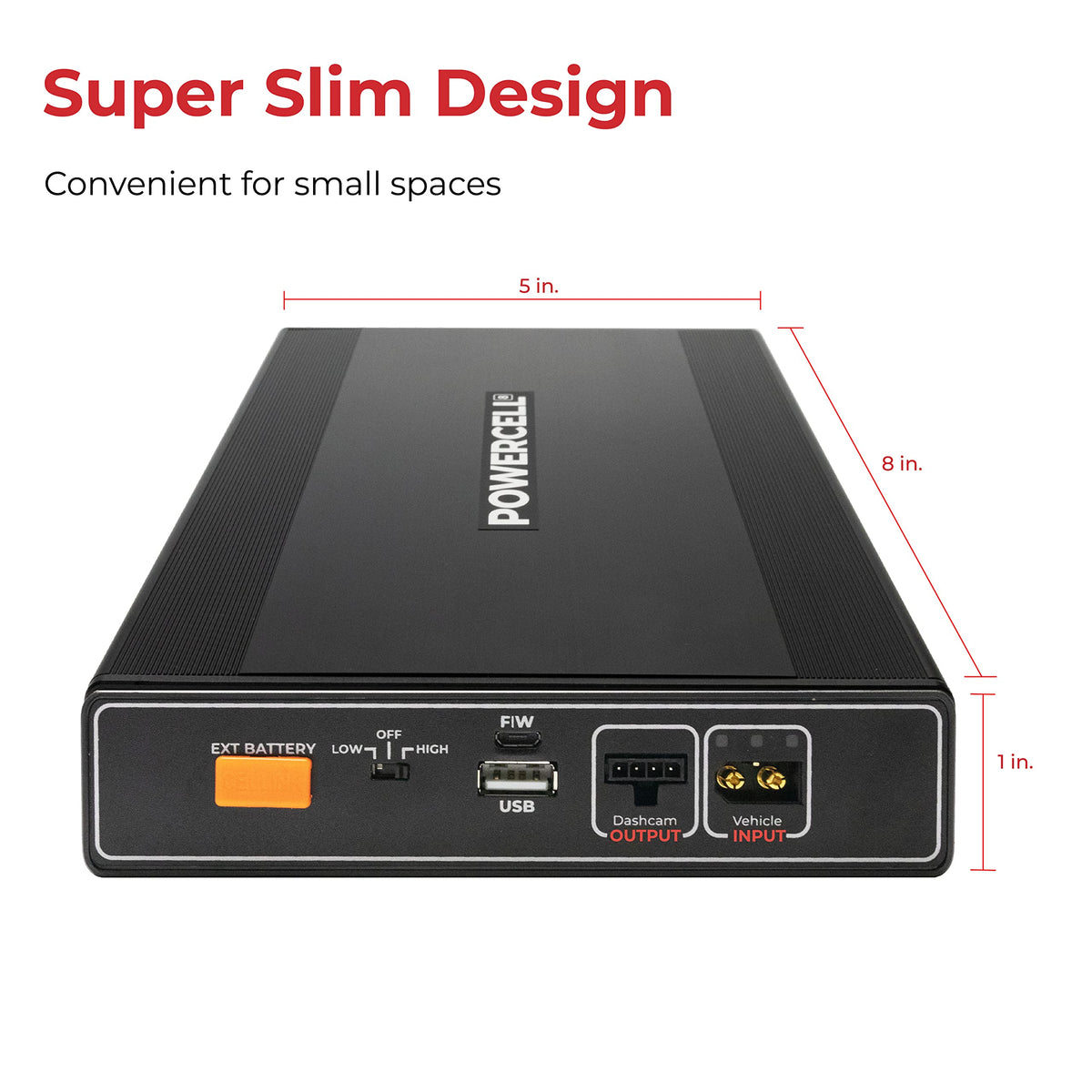 PowerCell 8 with spliced hardwiring kit connected for Thinkware models.