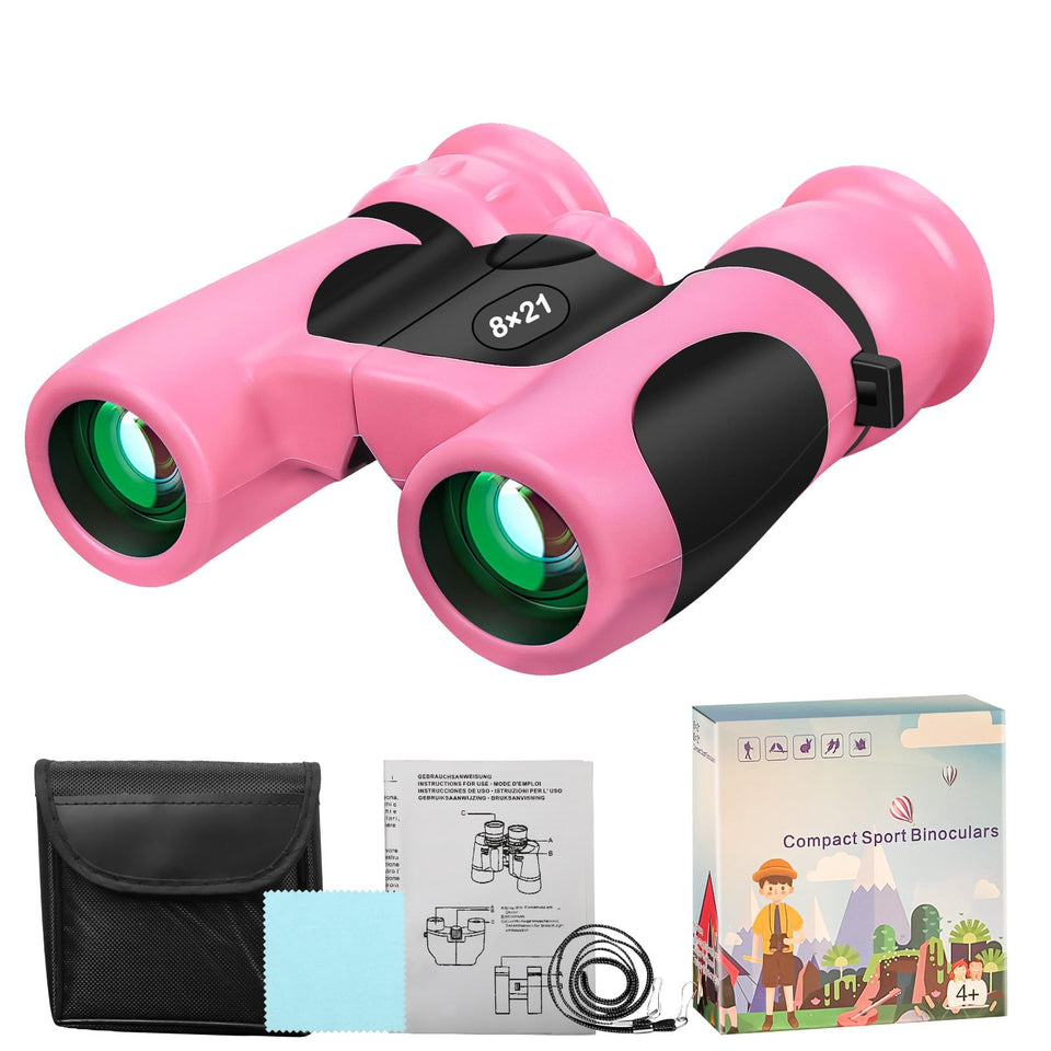 BLACKICE 8x21 Kids Binoculars front view, safe and easy for outdoor exploration.