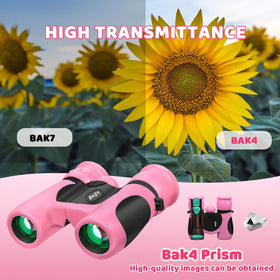 BLACKICE 8x21 kids binoculars neck strap for hands-free exploration.