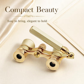 BLACKICE opera glasses with handle extended showing steady one-handed viewing