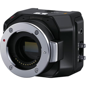 Blackmagic Design Micro Studio Camera 4K G2 front view for studio-ready setup and flexible mounting.