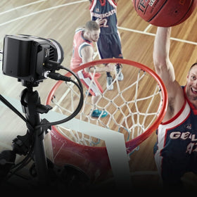 Blackmagic Design Micro Studio Camera 4K G2 rear IO panel for quick input access.