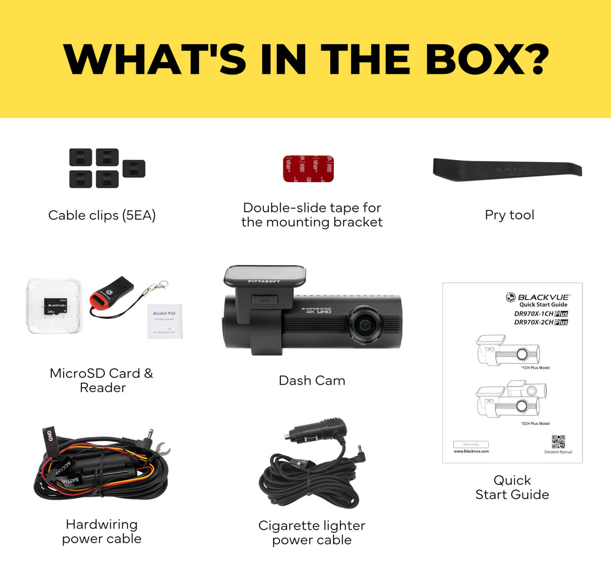 BlackVue DR970X Plus II 1TB microSD support for extended recording.