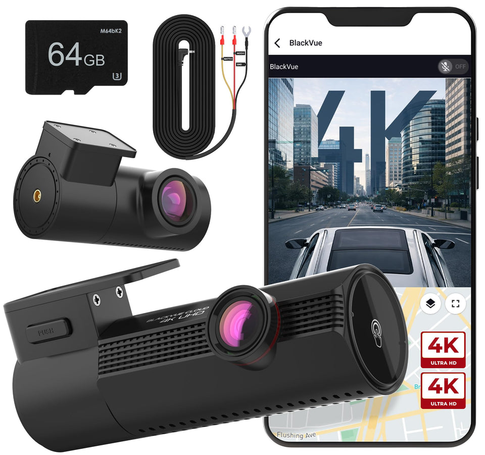BlackVue Elite 10 front camera delivers crisp 4K footage for clear on-road evidence.