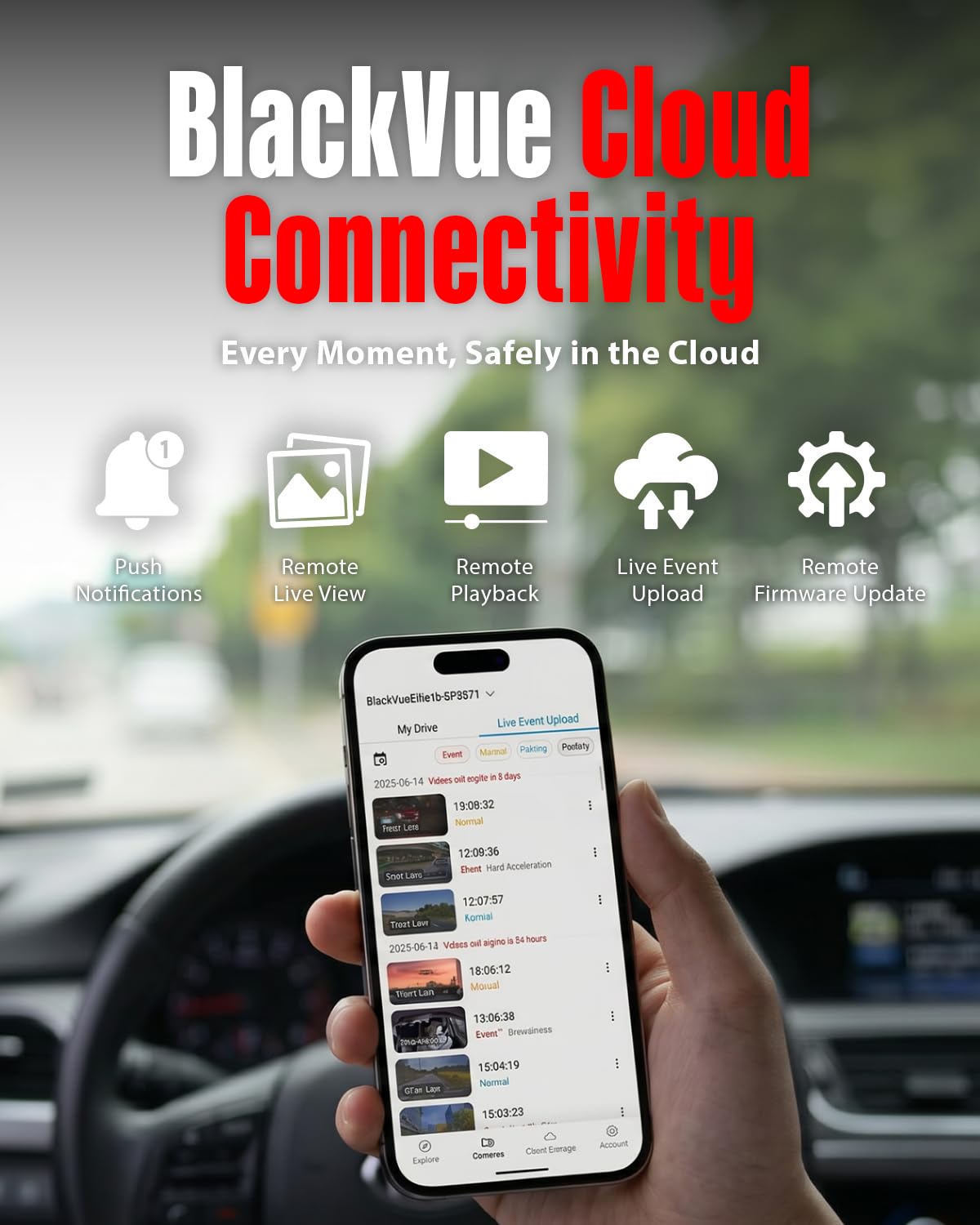 BlackVue Elite 10 includes a microSD card for immediate recording.